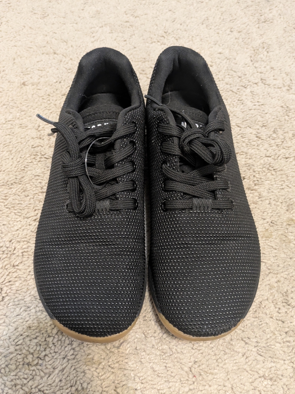 NOBULL SuperFabric Trainer Lace Up Shoes | Black Gum — Women’s Size 7.5
